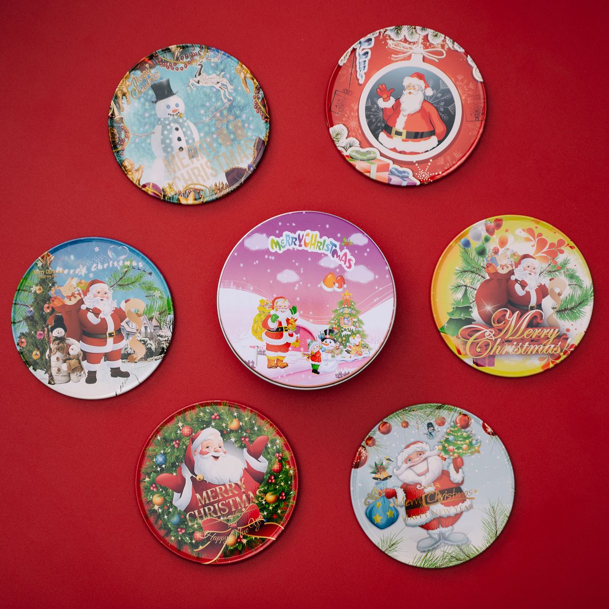 Weihnachten Neue Weihnachten Tisch Dekorationen Cartoon Gedruckt Weißblech Bahn Weihnachten Saison Atmosphäre Szene Layout_voghion.com