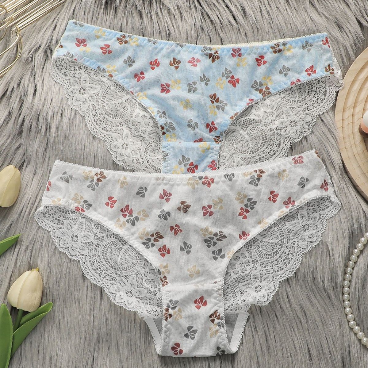 Europäische und amerikanische Spitzen-Slips Pure Sexy Seamless Damenunterwäsche Hip Transparent Breathable Mid Waist Unterwäsche Damenhersteller_voghion.com