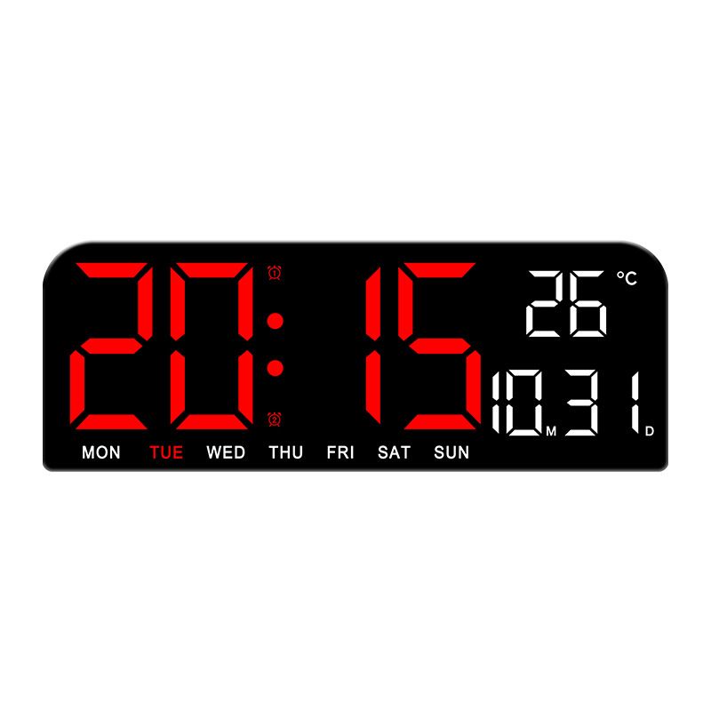New Screen Alarm Simple LED Desktop Creative Large Size Table Clock Hangable 0707_voghion.com