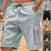 Herrenbekleidung Sommer Lose Lässige Multi Pocket Arbeitskleidung Squat Sport Casual 5 Punkt Shorts_voghion.com