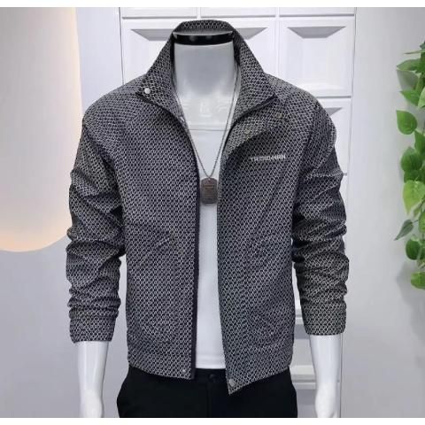 and Autumn 2024 New Brand Handsome Checkered Jacket For Men Trendy Casual Spring Top_voghion.com