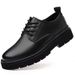 2024 Spring Large Head Business Casual Lace-up Soft Sole Versatile Formal Black Men's Leather Shoes Non-slip_voghion.com