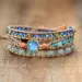 Charm Top Quality Donna Pietra Opale Naturale 3 File Bracciale Avvolgente in Pelle Fancy Femme Boho Bracciali Dropship 230814_voghion.com
