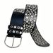 Punk Wide Belt For Women - Y2K Western Style Chunky Waist Belt With Unique Asymmetric Design, Fashion Statement For Streetwear & Casual Outfits_voghion.com