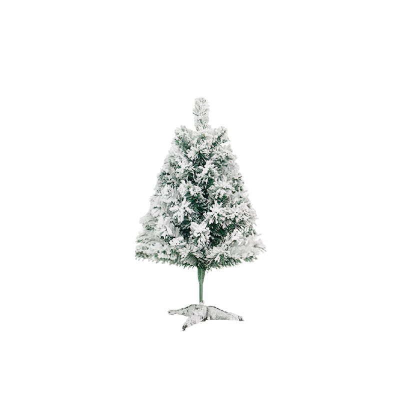 Flocked Christmas tree PVC simulation falling snow Christmas tree artificial cedar tree Christmas holiday shopping mall window decoration tree_voghion.com