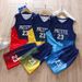 2-piece Letter Printed Sleeveless Top For Young Boys, Casual Shorts Suit Suitable For Comfortable Sportswear In Summer._voghion.com
