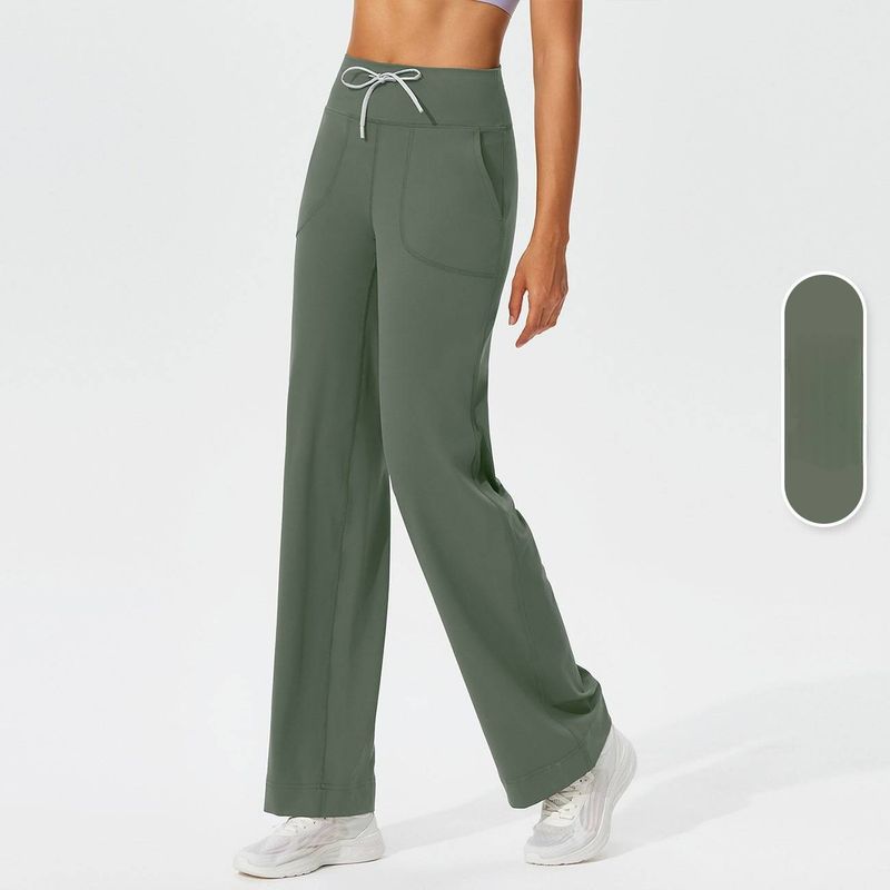 NOKO Sports 7A - Pantalones de yoga adelgazantes antibacterianos de pierna ancha, holgados, de cintura alta, informales, rectos, para mujer, para fitness, otoño_voghion.com