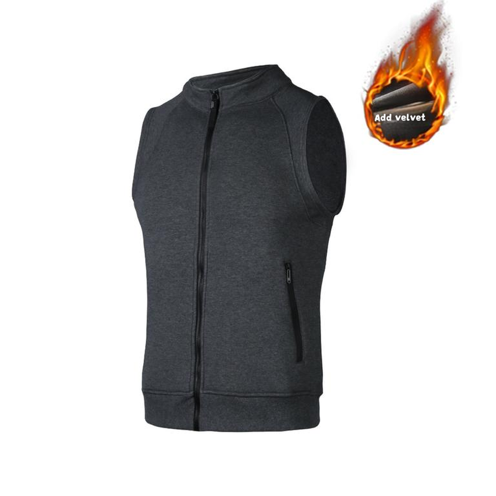 Unisex Fleece-Lined Vest – Thermal Sleeveless Jacket For Work & Outdoor Activities – Soft Brushed Polyester With Stretch Comfort (Black/Red/Camo)_voghion.com
