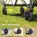 180L Folding Garden Trolley Wagon Cart W/ Extendable Side Walls, Green_voghion.com