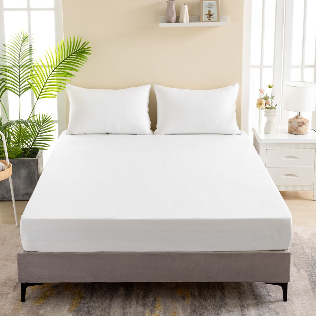 Έπιπλα σπιτιού μονόχρωμο αδιάβροχο σεντόνι προστατευτικό στρώματος_voghion.com