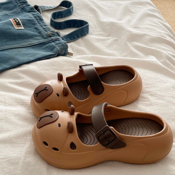 Süße, weiche Sohle, EVA, rutschfeste Baotou-Sommer-Höhlenschuhe, süße, weiche Sohle, Urlaubs-Strandmantel-Hausschuhe_voghion.com