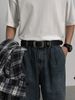 Perforation-Free Belt Men's Universal Simple Non-Perforated Belt Jeans Belt Fashion Belt_voghion.com