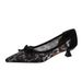 230-26 Style Pointed Sexy Lace Women's Shoes With Bow, Wine Glass Comfortable Low Heel, Shallow Mouth Leopard Print_voghion.com