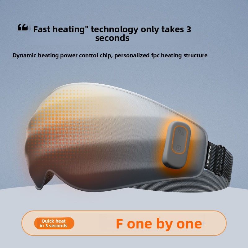 Masque de sommeil chauffant rechargeable LEXON, bloquant la lumière, stéréo 3D, sans pression, pour hommes et femmes_voghion.com