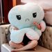 Face-Changing Plush Pillow Toy Reversible Fabric Doll Giant Double-Sided Octopus_voghion.com