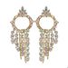 Hot Selling Tassel Exaggerated Rhinestone Ear Pendants Fashion Stage Accessories Women Earrings_voghion.com