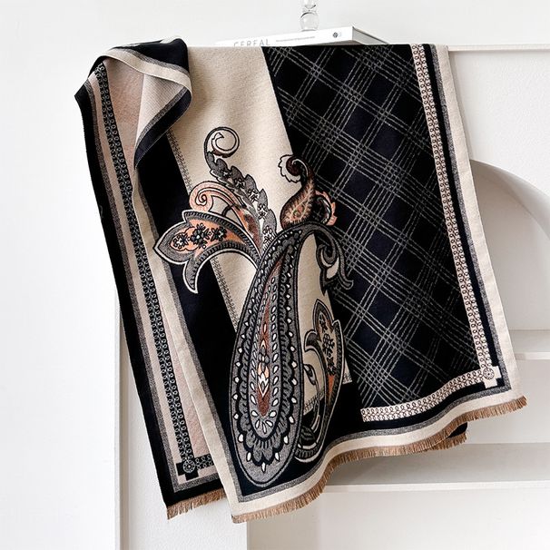 2024 nuova sciarpa in cashmere double face autunnale con stampa floreale di anacardi personalizzata alla moda per le donne,_voghion.com