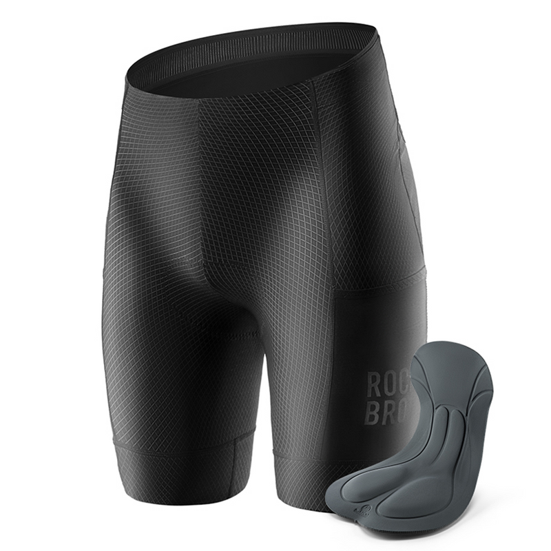 ROCKBROS Pantaloncini da ciclismo da uomo Pantaloncini da ciclismo corti traspiranti Pantaloncini con fondello 3D_voghion.com