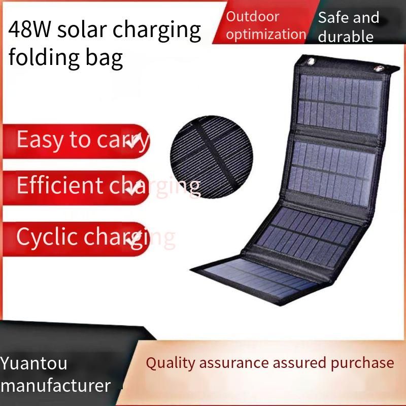 Monocrystalline Silicon Solar Panel Stable Voltage Outdoor Portable Folding Mobile Phone Power Bank Fast Charging_voghion.com