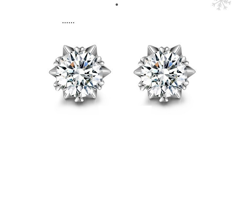 Jewelry heart shaped sterling silver necklace earrings combination set female_voghion.com