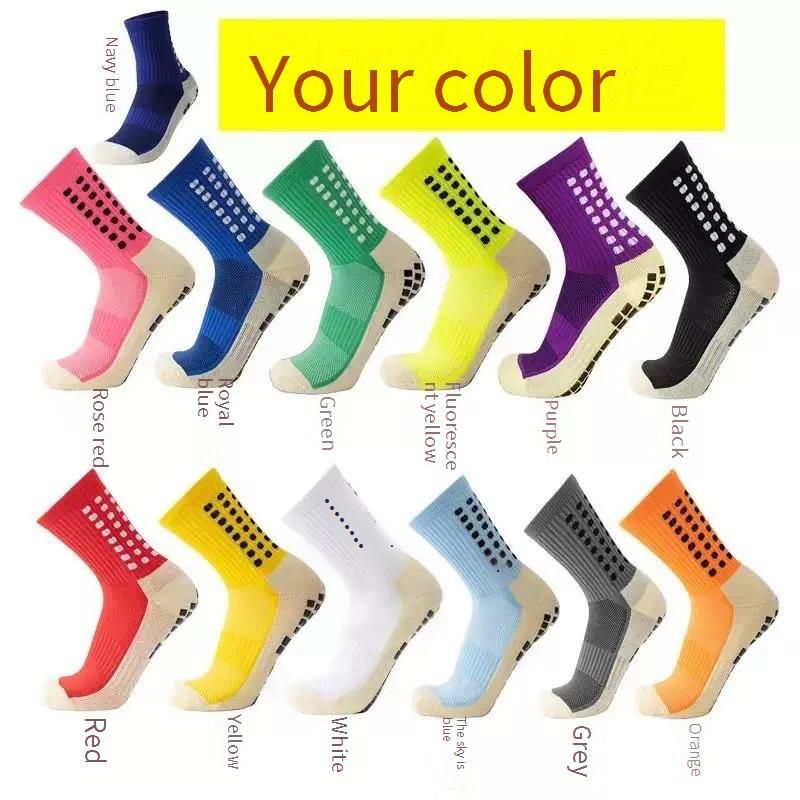 Men's Socks Football Socks Towel Bottom Men's And Women's Sports Socks High Elastic Mid Tube Cotton Socks Non Slip Dotted Football Socks_voghion.com