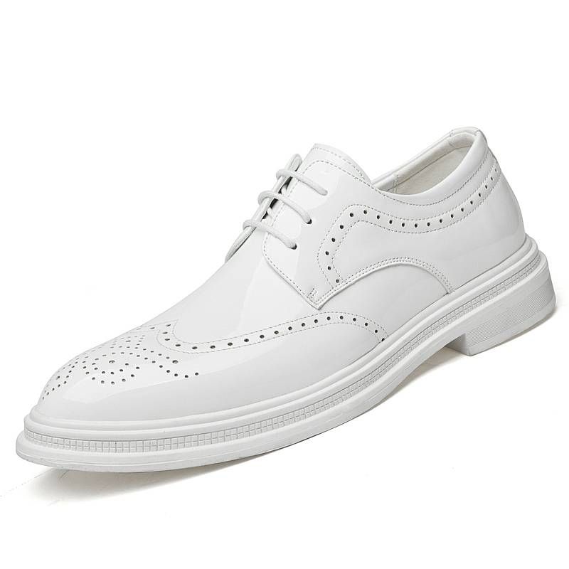 Sapatos de luxo estilo britânico para atividades ao ar livre, sapatos Oxford de sola grossa, sapatos de segurança com cadarço, sola de tendão de carne, sapatos de trabalho casuais_voghion.com