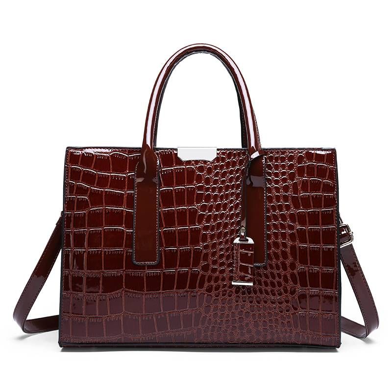 Fashion Crocodile Grain Women's Handbag Handbag Europe And The United States Wind Casual Handbag Ladies Dual-use Shoulder Bag_voghion.com