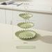 Etagere Obstplatte aus Keramik im nordischen Stil – Elegante 2- bis 3-stöckige Servierplatte für Desserts und Snacks im Wohnzimmer, auf dem Couchtisch oder bei Empfängen_voghion.com