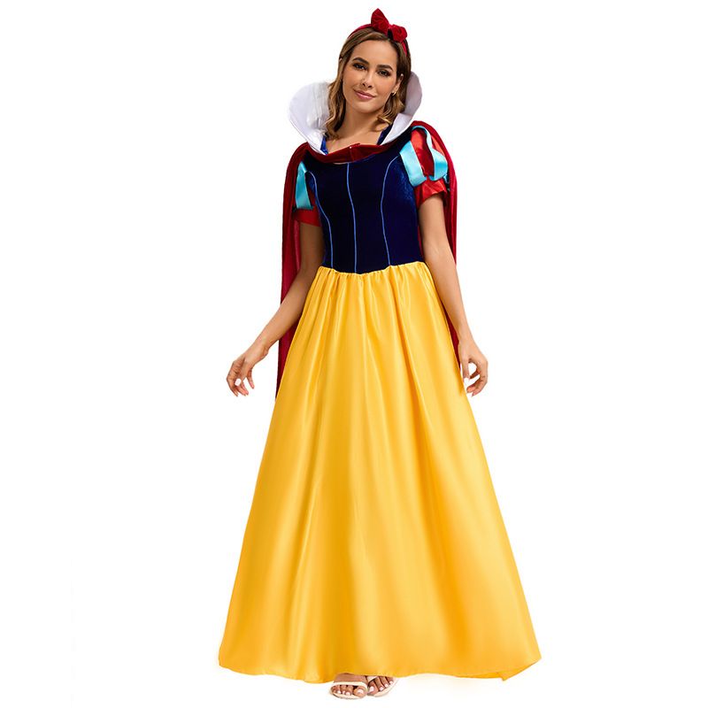 Haljina za odrasle, Halloween cosplay, kostim Snjeguljice, scenski set za ženske nastupe_voghion.com