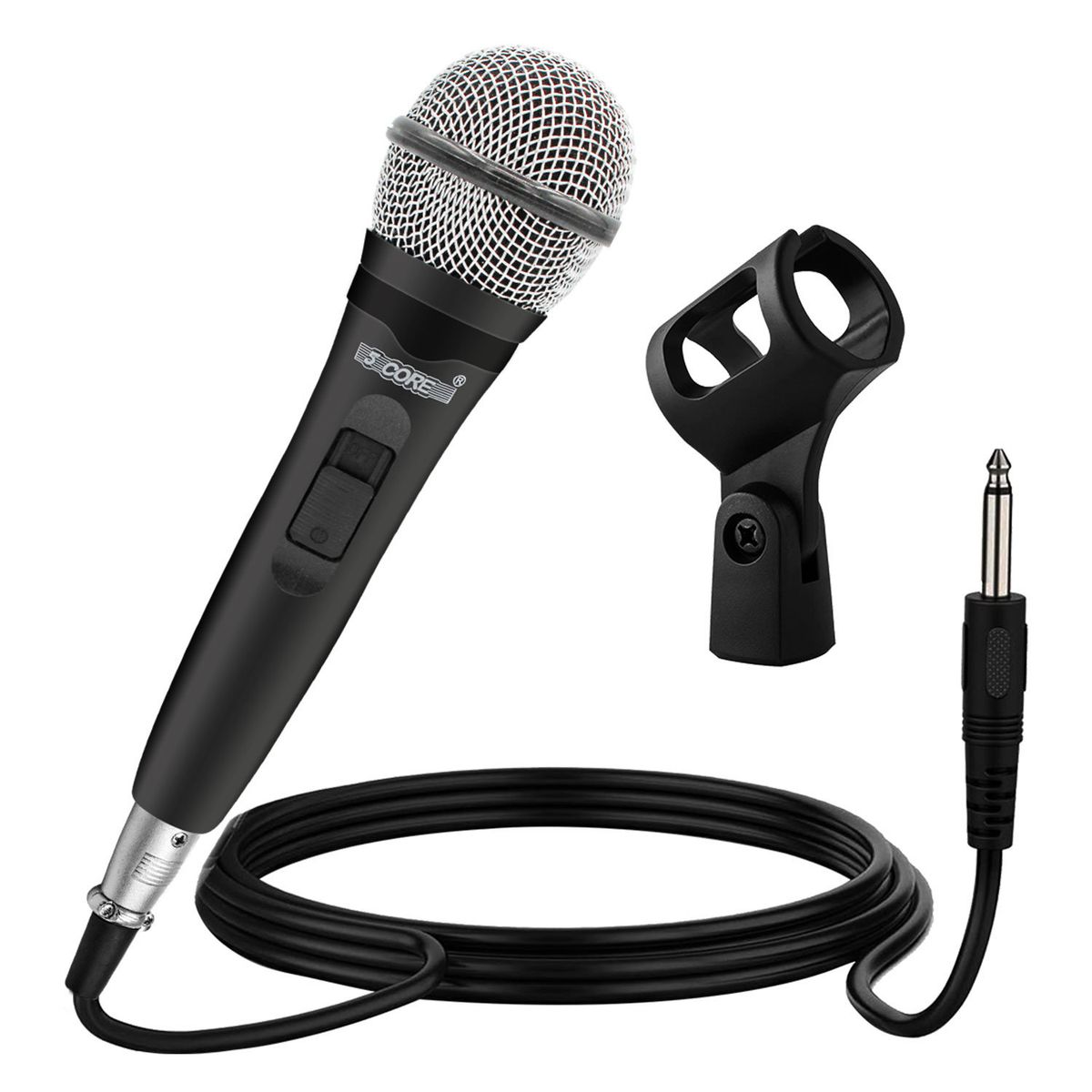 5 CORE Microphone Dynamic Vocal Handheld Mic Cardioid Unidirectional Microfono w On Off Switch + XLR Audio Cable for Singing Karaoke Public Speaking &_voghion.com