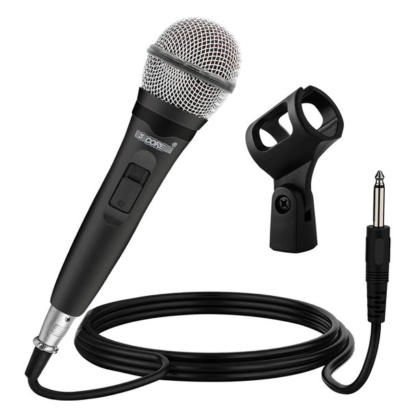 5 CORE Microphone Dynamic Vocal Handheld Mic Cardioid Unidirectional Microfono w On Off Switch + XLR Audio Cable for Singing Karaoke Public Speaking &_voghion.com