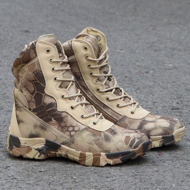 Herrenschuhe, wasserdicht, rutschfest, verschleißfest, Camouflage-Schuhe und -Stiefel, taktische Stiefel, Kampfstiefel, spezielle Wüstenstiefel, hohe Wanderstiefel für Herren_voghion.com