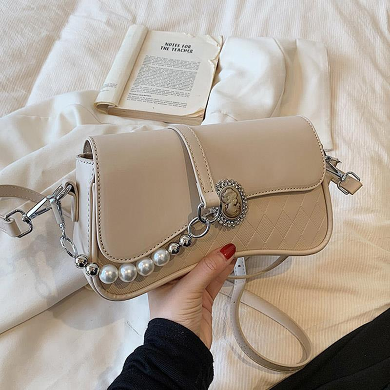 Advanced Texture Dametaske 2023 Ny Sommer Populær Populær Alsidig Crossbody-taske Mode One Shoulder Lille Firkantet Taske_voghion.com