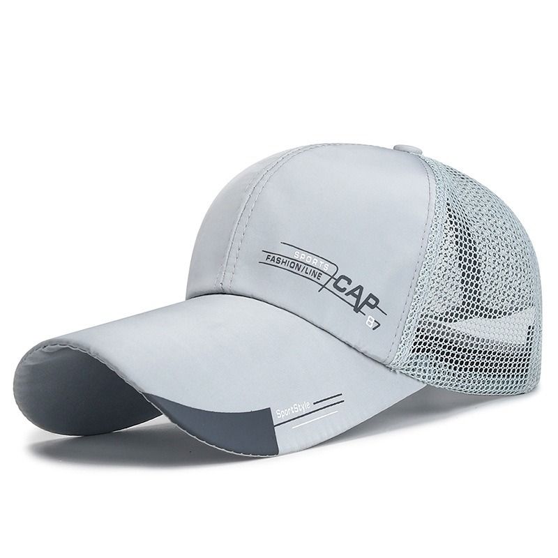 Sommer Mesh Atmungsaktive Erweiterte Traufe Sonnenschirm Baseball Hut Herren Seide Gedruckt Kappe Halb Mesh Große Traufe Niedrigen Preis Hut_voghion.com