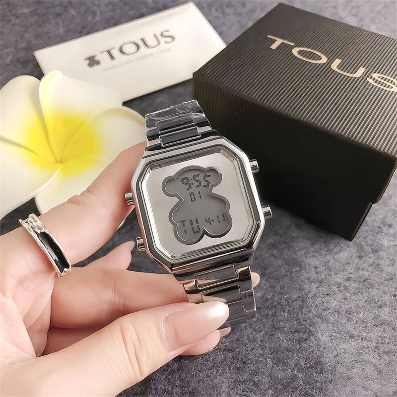 Platz LED Leuchtende Digitale Elektronische Uhr Logo Uhr frauen Uhr Edelstahl Uhr Weibliche_voghion.com
