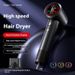 High-Speed Hair Dryer - 1600W Brushless Motor, 110,000 RPM, 3 Speed & Cold/Hot Air Modes, LCD Display (White/Black)_voghion.com