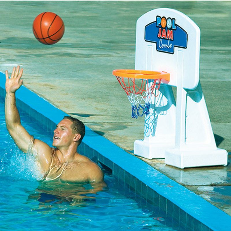 Pool Jam Combo Inground Volleyball/Basketball Game_voghion.com