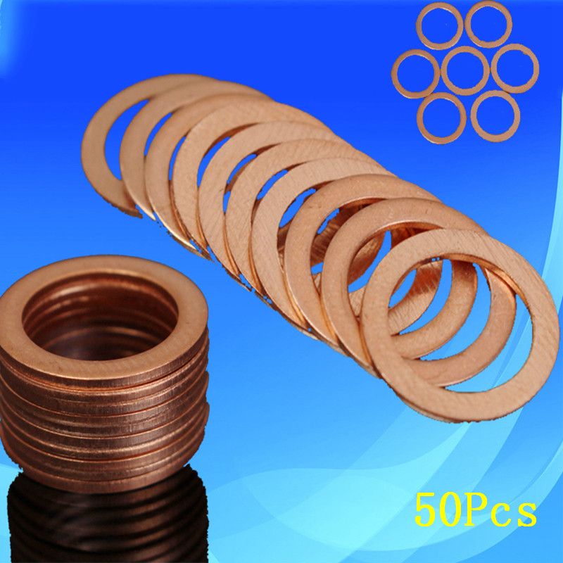 50 tk M10 10mm mootorratta punutud siduripidurivooliku banjotihend paadi punane messing vask purustustihend seib_voghion.com