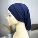 Cappello da donna Hijab in cotone modal con due estremità attraverso un foulard da donna traspirante e confortevole in tinta unita_voghion.com