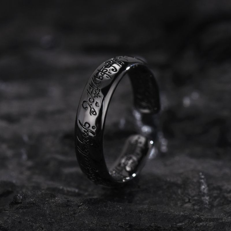 Der Herr der Ringe" Herren Trendy Nischendesign Persönlichkeit High-End Paar Ringe Verstellbarer offener Ring_voghion.com