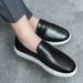 Herren Casual Fashion Loafers Mokassins Slip On Man Flats Bequeme Herrenschuhe aus echtem Leder Chaussure Homme Cuir_voghion.com