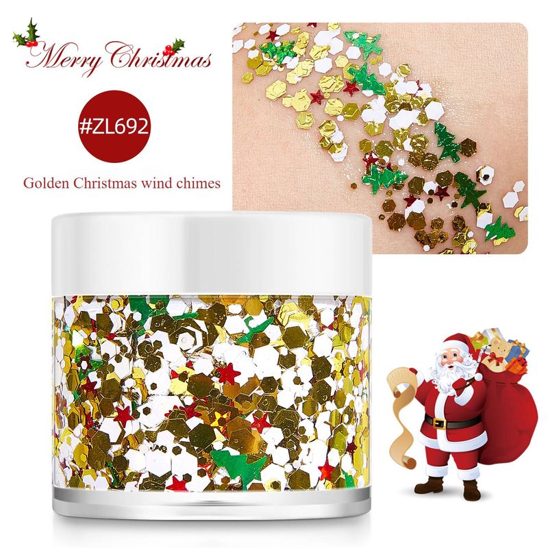 “3PCS"Christmas Gel Glitter Body Glitter Nail Glitter Gel Hair Body Makeup Stage Makeup_voghion.com