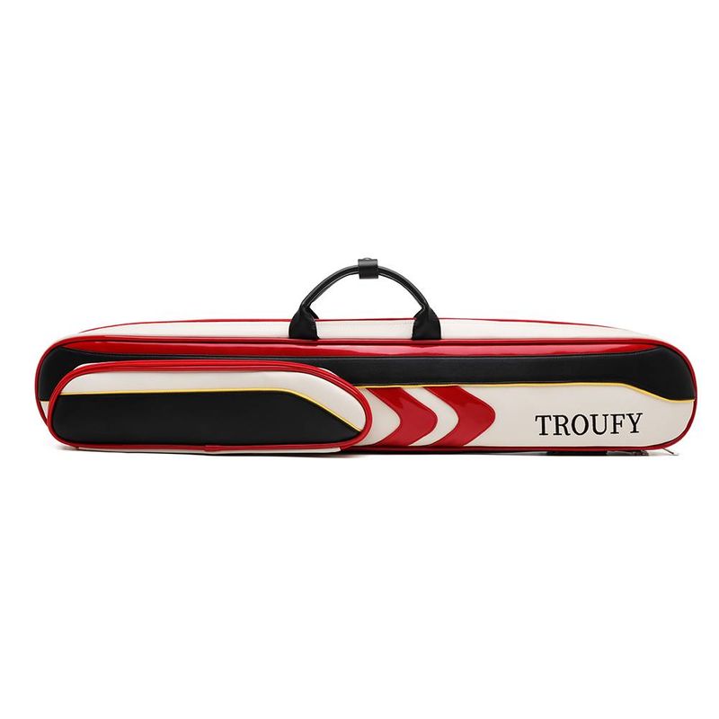 TROUFY 3X4 Pool Cue Case PU Leather Durable Billiard Cue Case For 3 Butts & 4 Shafts, Shockproof Protection,Stylish & Lightweight_voghion.com