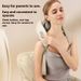 Professional Neck And Shoulder Massager With 6 Kneading Nodes, 3 Speed Levels & Heating Function - Portable Shiatsu Massage Pad For Home/Office_voghion.com