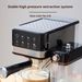 Stainless Steel Semi-Automatic Espresso Machine - 3-Cup Pump-Driven Coffee Maker With Steam Function, LCD Display & Self-Cleaning_voghion.com