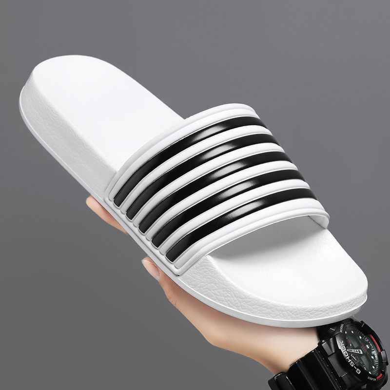 Herrenschuhe Damen Hausschuhe Streifen Pool Slides Sommer Herren Hausschuhe Paar Strand Plus Size Sandalen 46 48 Rutschfeste Schuhe Home Slides_voghion.com