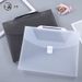 PP Handheld Briefcase Transparent Student Simple Exam Paper Document Office Storage Bag_voghion.com