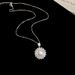 Cold Wind Zircon Round Pendant Pearl Necklace Women's Style Versatile Clavicle Chain Fashion Luxury Jewelry Accessories_voghion.com