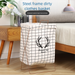 Home Storage Box Steel Hamper Folding Dirty Laundry Basket Iron Frame_voghion.com