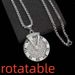 Heren Dames Mode Sieraden Punk Vintage Rock and Roll Creatieve Spin Geluksschijf Ketting Hanger_voghion.com